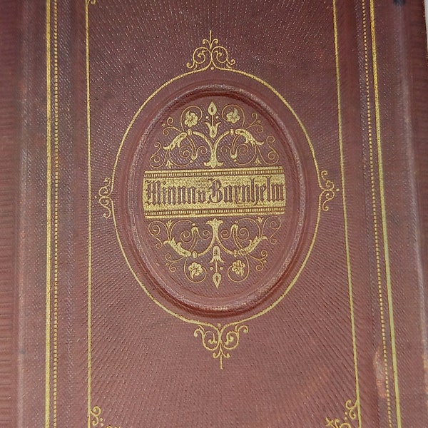 Minna Von Barnhelm Ober Das Soldatengluck - 1872 Antique Mini Book