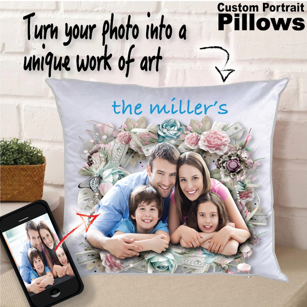 Custom Photo Pillow Personalized Picture Pillow Case Etsy