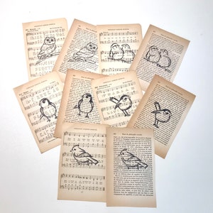 Vintage Page Stamped Bird Collection