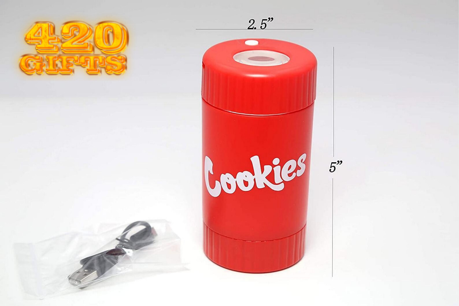 COOKIES Glow Mag JAR Magnifying Jar Grinder with Pipe Etsy