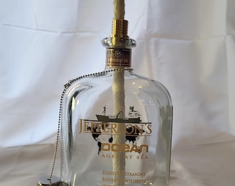 Upcycled Whiskey Bottle Tiki Torch, Patio Decor Gift