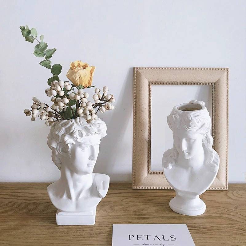 David Statue Sculptures Flower Pot David Kawaii Home Decoration Acces…