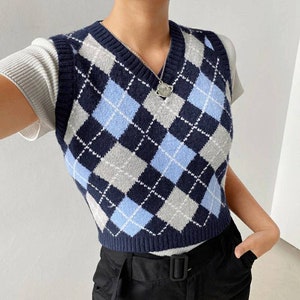 rainbow argyle sweater vest