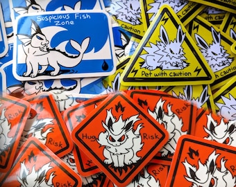 Achtung Evoli Sticker Schilder