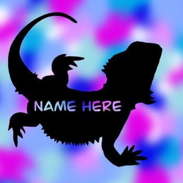 Bearded Dragon Name Vinyl Decal