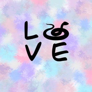 Love snakes vinyl decal