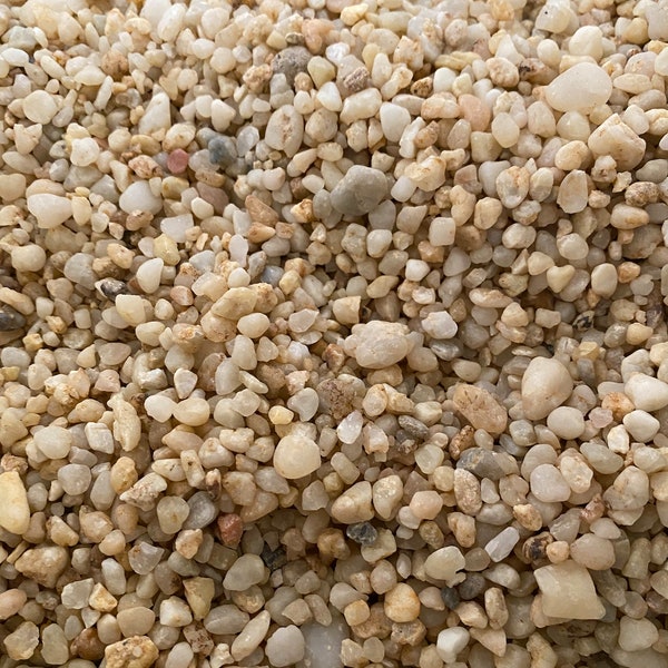 1/5" Size Natural Pea Gravel, Decorative Stone, Top Dressing - 5lbs