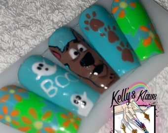 RUH ROH RAGGY | Character Cartoon Nails | Reusable Custom Made Press On Nails | Luxury Press on Nails | Salon Quality