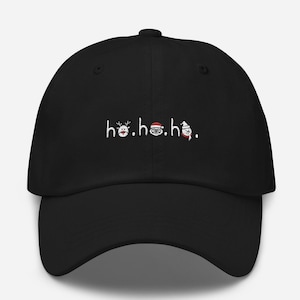 Ho Ho Ho Christmas Hat, Embroidered Baseball cap, Christmas hat, Holiday Hat, at Christmas Gift Santa Hats, Stocking Stuffers,