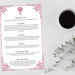 Daily Prayers Card (English) in Instant Download