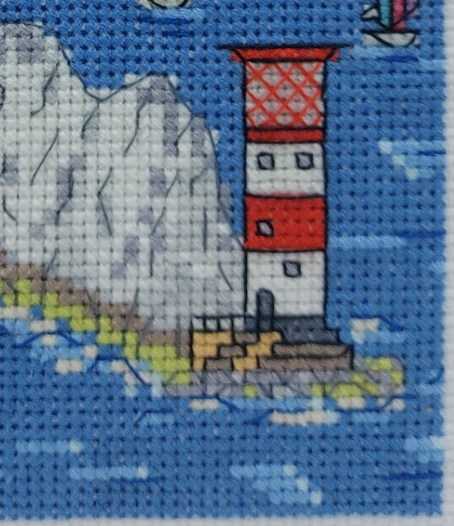The Needles Cross Stitch Kit, Cross Stitch Kit, UK Landmark, Modern