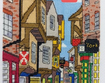 The Shambles, York Cross Stitch PDF, UK Landmark, Cross Stitch, Holiday Cross Stitch, Yorkshire Cross Stitch, Embroidery Pattern, York UK
