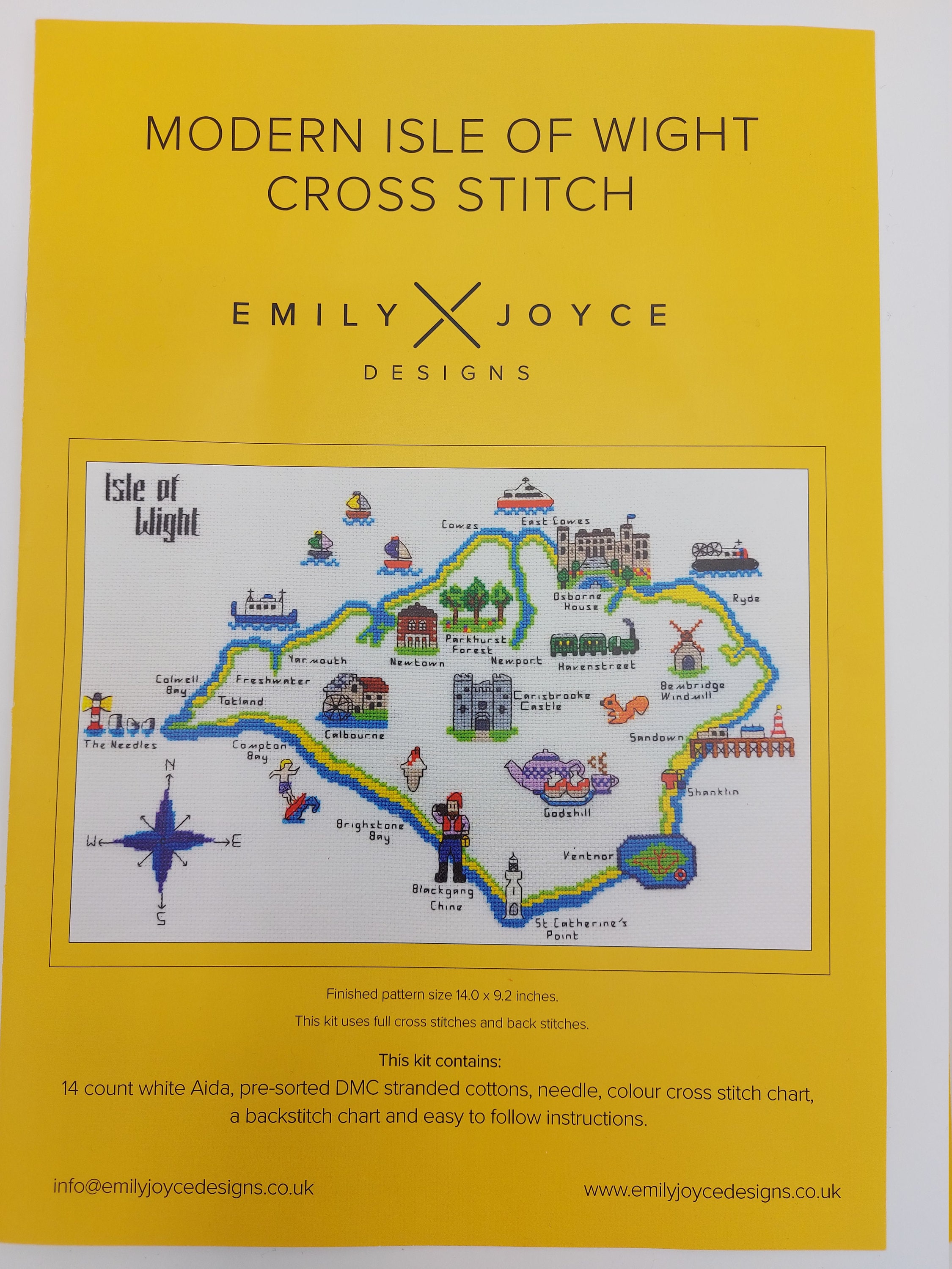 Modern Isle of Wight Cross Stitch Etsy