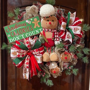 Christmas Calories Don’t Count Gingerbread Wreath