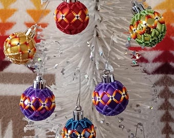 Beaded Ball Ornaments - Small