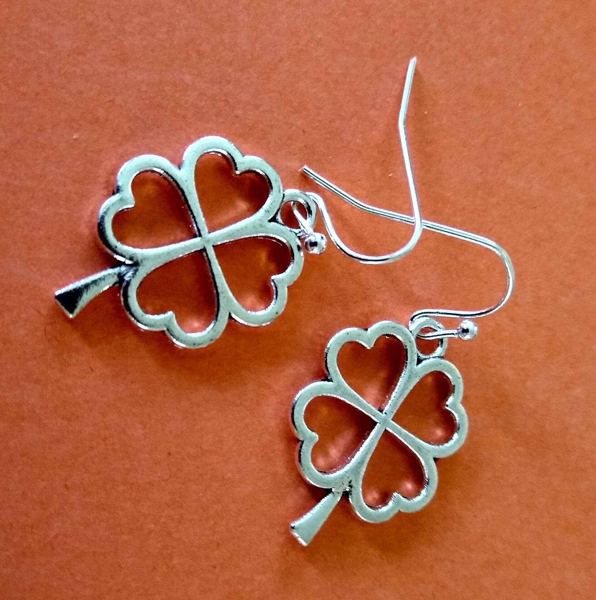 Four Leaf Clover Earrings Shamrock Earrings Hypoallergenic Etsy