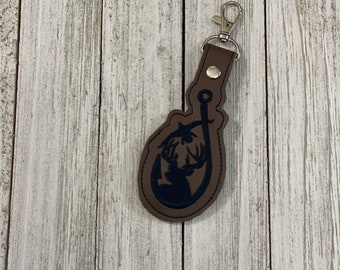 hunter keychain for Dad, deer keychain for boyfriend, duck hunting gifts for men, fisherman gift, outdoorsy gifts men, luggage tags for