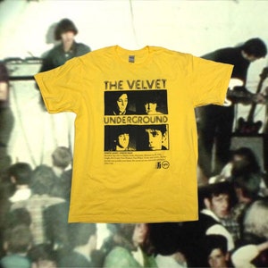 De Velvet Underground (shirt) achter/voor print (Lou Reed, Roxy Music, John Cale, The Stooges, Andy Warhol)