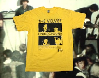 The Velvet Underground (shirt) back/front print (Lou Reed, Roxy Music, John Cale, The Stooges, Andy Warhol)