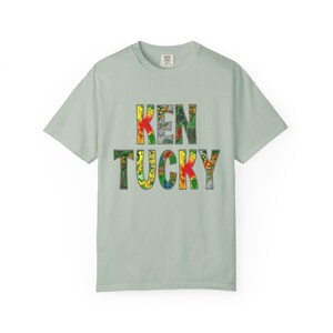T-shirt unisexe teint en pièce Comfort Color Kentucky Weather Radar