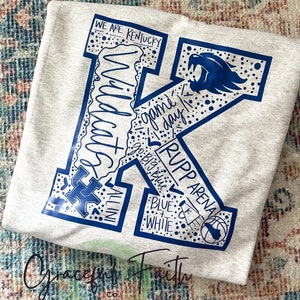 Kentucky “K” Doodle Screen Print Tee/Sweatshirt