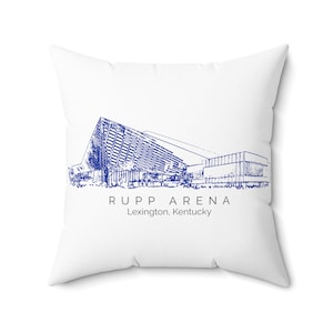 Collegiate University of Kentucky Rupp Arena Spun Polyester Square Pillow