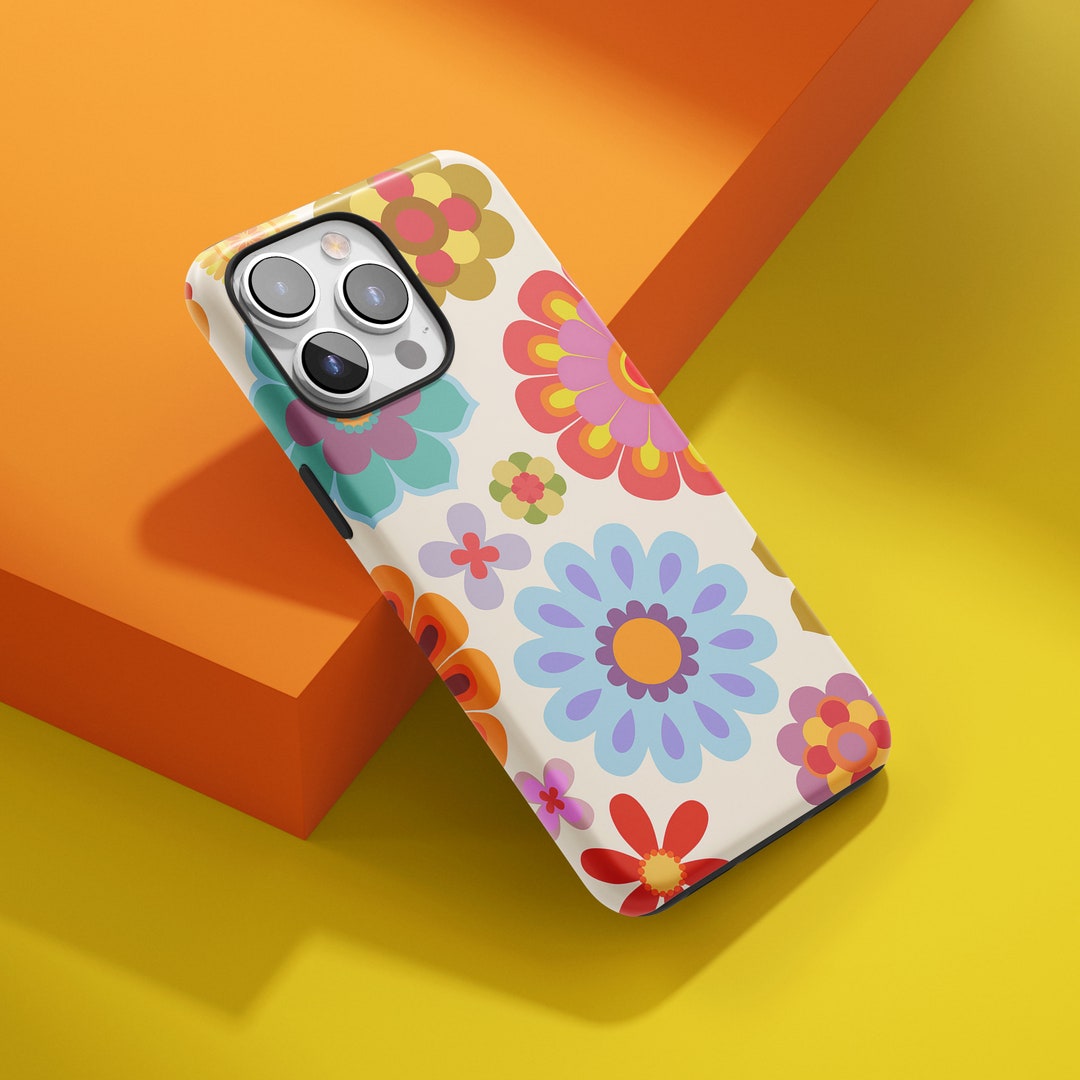 Retro Flower Phone Case for iPhone 15 15 Pro 15 Plus 15 Etsy