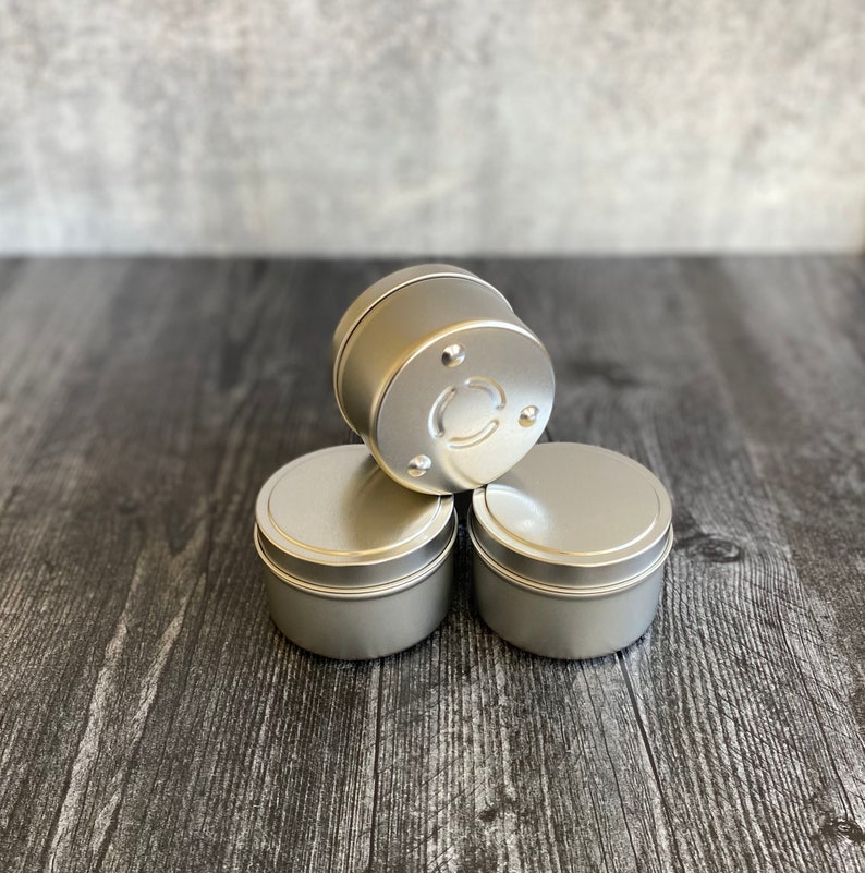 6 Oz Candle Tins Set of 12 Candle Tin With Feet Deep Draw Candle Tin Etsy