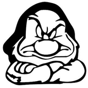 Grumpy Decal, Grumpy Dwarf Car Decal, Laptop Decal, Accessories Decal, Phone Decal