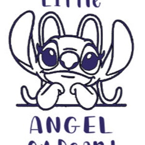 Stitch On Board Decal//Angel On Board Decal//Little Monster On Board Decal//Baby On Board Decals//Anywhere Decals//Car Decals//Decals image 3