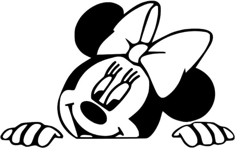 Mickey Mouse Peek A Boo Decal Mickey Mouse Winking Peek A Boo - Etsy