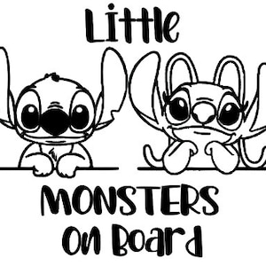 Little Monsters On Board Decal, Babies On Board, Baby On Board Decals, Anywhere Decals, Car Decals, Decals