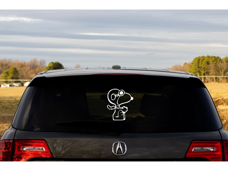 Snoopy Car Decal Snoopy Laptop Anywhere Decals Car Decals Etsy