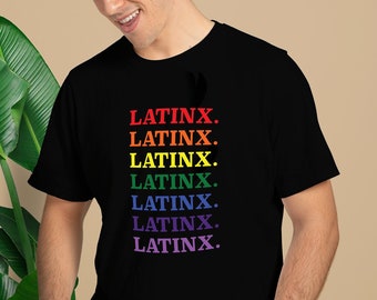 Koszulka LGBTQ LATINX Pride, koszulka z krótkim rękawem GenderQueer