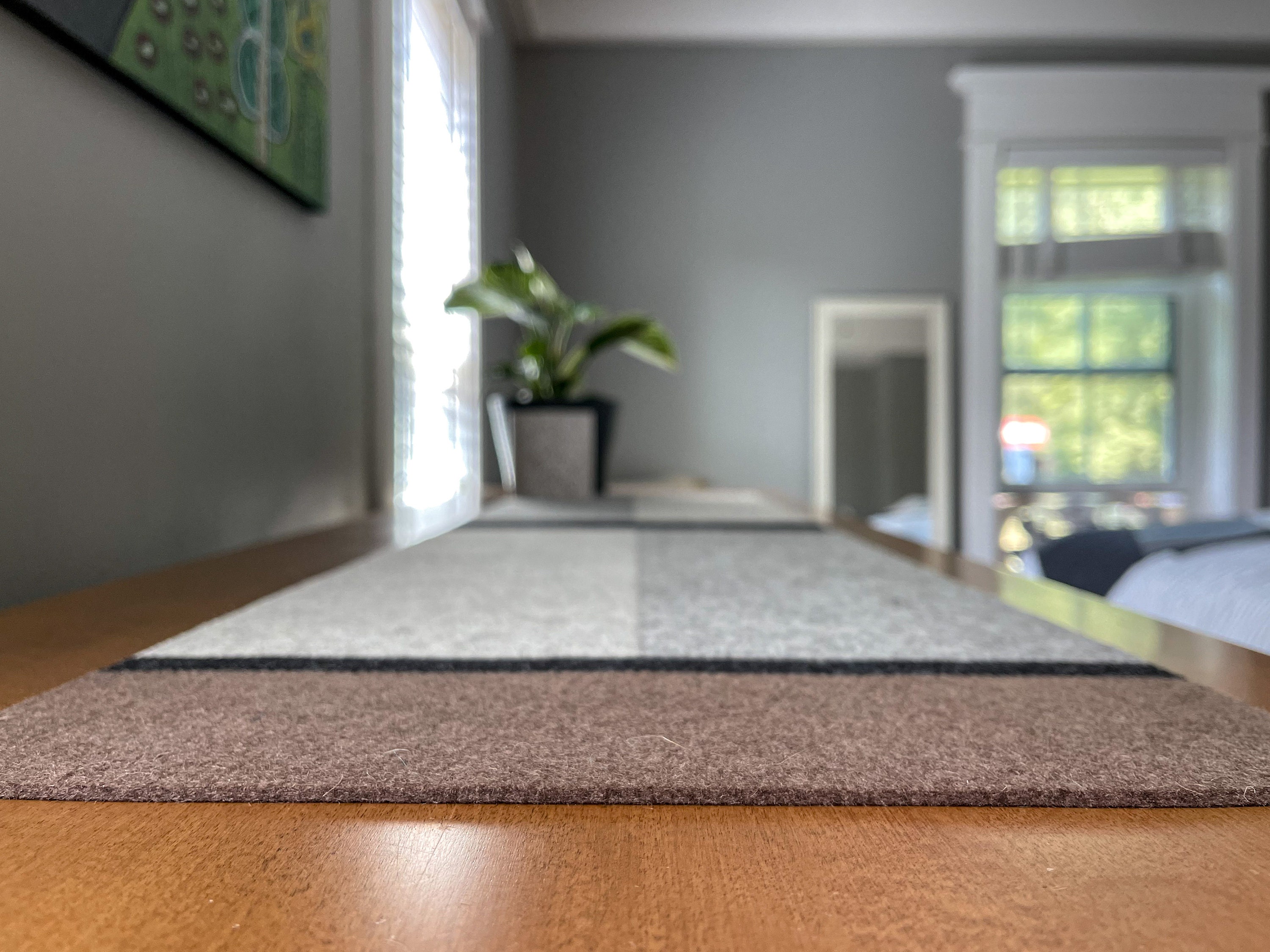 Neutral Modern Hand-cut 100% Merino Wool Felt Table or Dresser Runner ...