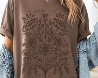 Wildflower Bible Verse Christian T-Shirt, Comfort Colors, Faith Shirt, Baptism Gift