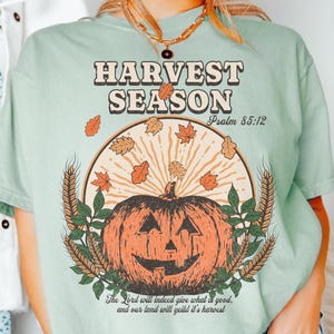 Retro Bible Verse Comfort Colors, Christian Halloween Shirt, Pumpkin Patch