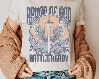 Armor of God Christian Shirt for Women, Ephesians 6:11 Bible Verse Graphic Tee