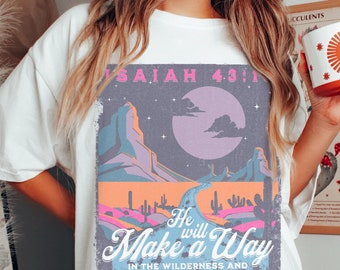 Bible Verse Christian Shirts, Comfort Colors, Teen Baptism Gift Faith Shirt, Religious Gifts