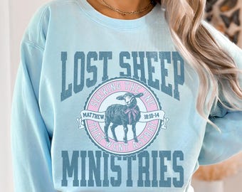 Lost Sheep Christian Sweatshirt, Comfort Colors, Faith Shirt, Teen Baptism Gift, Easter Shirt