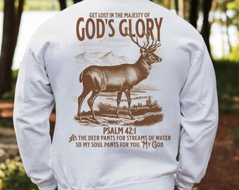 Mens Christian Sweatshirts, Jesus Shirt, Bible Verse, Hunting Gifts, Religious Fathers Day Gifts