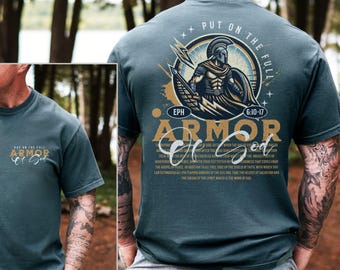 Armor of God Bible Verse Christian Shirts, Comfort Colors, Faith Shirt, Baptism Gift