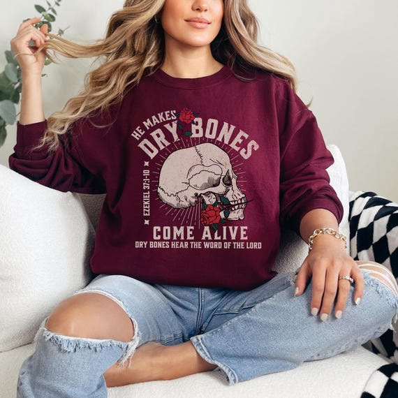 Bible Verse Christian Sweatshirt, Skull Shirt, Christian Crewneck, Religious Gifts