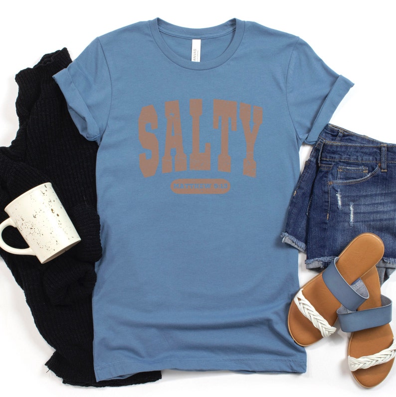 Christian Shirt, Salty Shirt, Funny Christian Shirt, Scripture Shirt, Jesus Shirt, Bible Verse Shirt, Matthew 5:13, Bella Canvas 3001 Tshirt, Unisex Fit