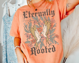 Boho Christian Shirts, Comfort Colors Tee, Religious Teen Baptism Gift, Faith Shirt