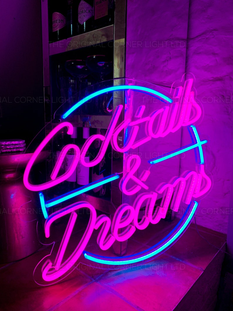 Cocktails and Dreams LED Neon Sign - Etsy
