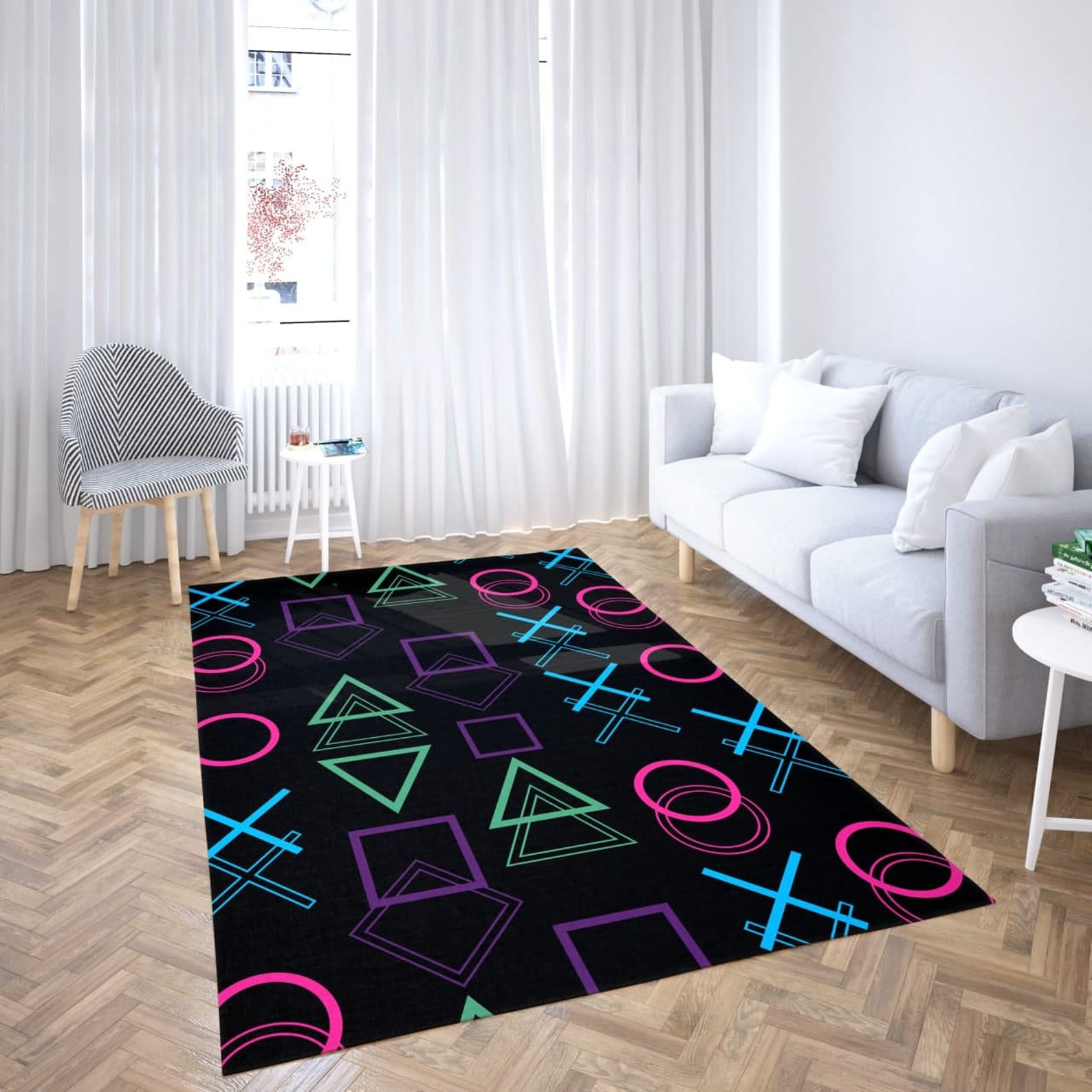 Gamer area rug Gaming Rug Living Room Rug Etsy