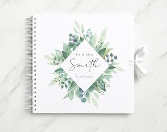 New Couple Gift Wedding Scrapbook Album - Personalised Photo Book - 50 Pages, Durable Premium Paper, Keepsake Gift