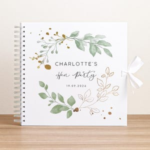 Hen Party Gift - Personalised Scrapbook Album - Durable Photo Book, Custom Text, UV Printed, 8x8 Inch for Memories