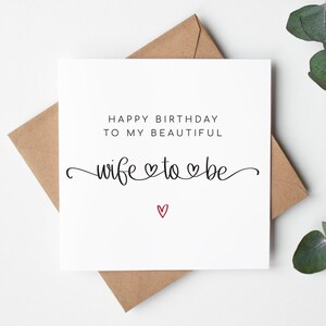 esposa a ser cartão de aniversário | futura esposa | Cartão de aniversário | Cartão de aniversário do noivo | eu te amo cartão comemorativo | Cartão bonito | Aniversário da esposa |